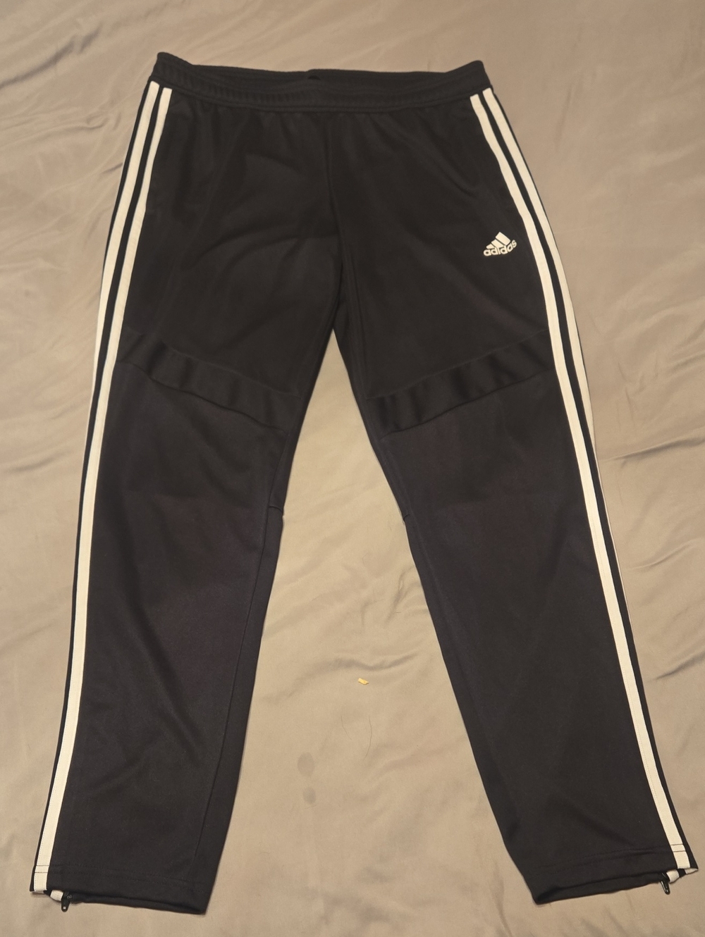adidas Black Jogger Pants with White Side Stripes